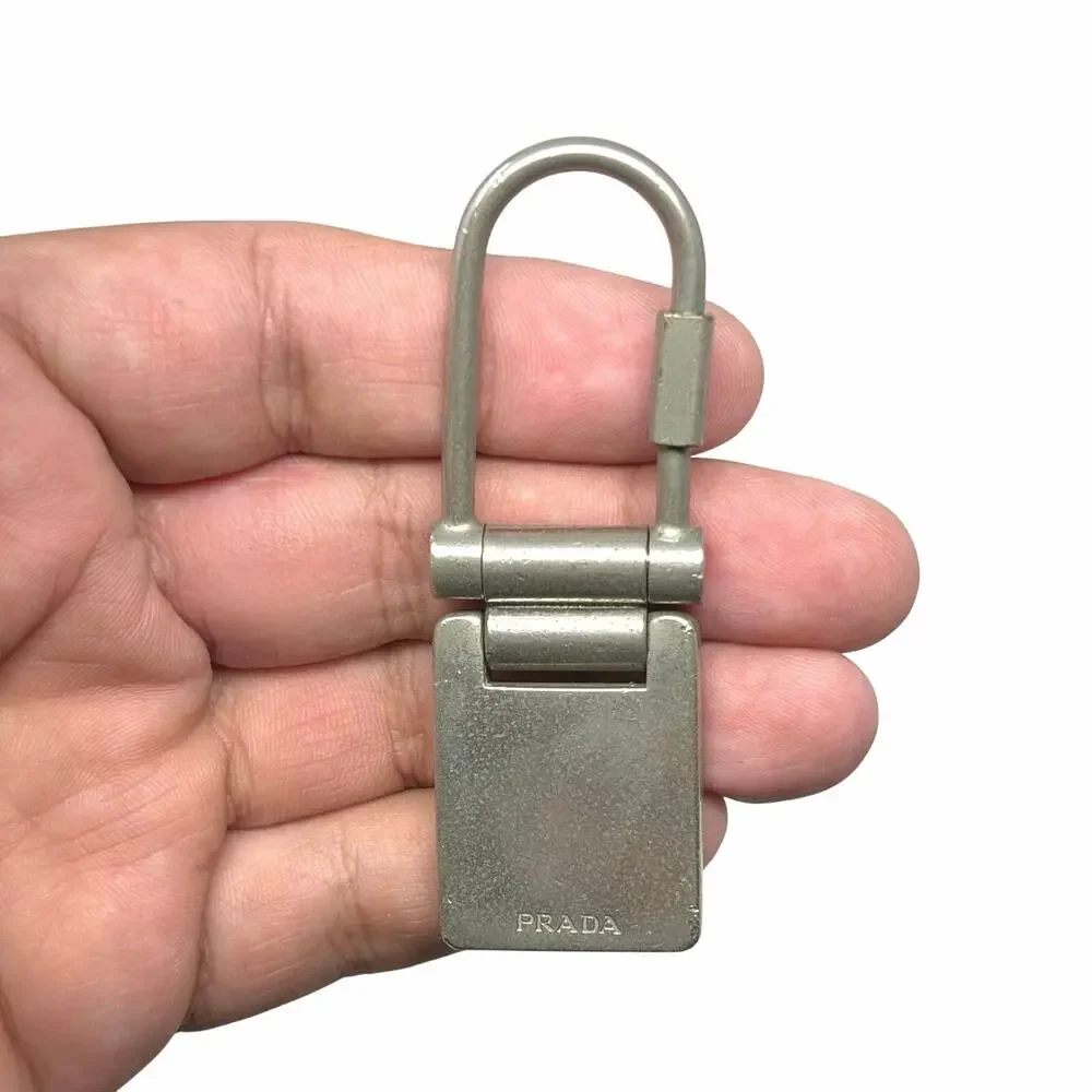 Prada Metal Keychain / Bag Charm